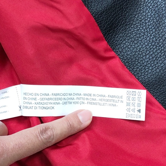 Zara Women’s Faux Leather Biker Jacket Full Zip Short Sleeves Black XS - Picture 8 of 9